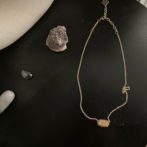 Kendra Scott Elisa Rose Gold Pendant Necklace in Rose Gold Drusy